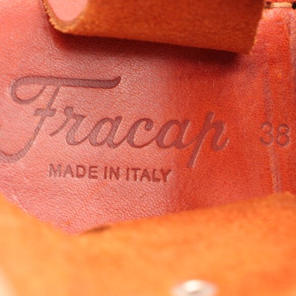 Fracap Italian Leather Orangey Tan Vibram Sandals Women's Size EU 38 Sandal - Picture 3 of 9